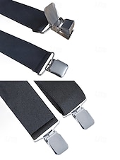 billige Bryllup ACC-Elastiske justerbare seler i polyester for menn i flere farger for bryllupsfester, kontorpendling, forretningsantrekk og formell bruk