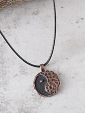 economico Accessori per le vacanze-Collana con ciondolo in lega bohémien da uomo, gioielli vintage in argento con catena a strati tribali, per vacanze estive al mare e abbigliamento casual quotidiano