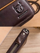 billige Lommebøker-Herre vintage lommebok i ekte skinn i flere farger stor kapasitet flere kort glidelås rundt bifold lommebok for uformell daglig bruk, reiseferie og hverdagsbruk