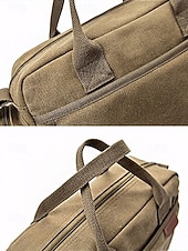 voordelige Herentassen-Herentas van canvas met meerdere vakken, geschikt als messenger- of crossbodytas – verstelbare riem, grote inhoud, duurzame stof, ideaal voor dagelijks gebruik, woon-werkverkeer en reizen.