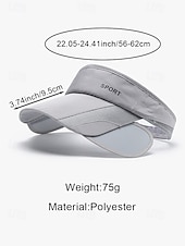 Χαμηλού Κόστους Γυναικεία Καπέλα-Γυναικείο ρυθμιζόμενο καπέλο ηλίου σε πολλά χρώματα από πολυεστέρα, αθλητικό καπέλο με αναδιπλούμενο γείσο, για γκολφ, τρέξιμο, τένις και casual υπαίθρια αθλητικά ρούχα