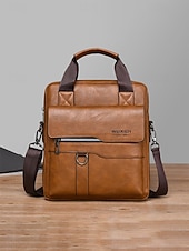 Χαμηλού Κόστους Ανδρικές τσάντες-ανδρική τσάντα ώμου από τεχνητό δέρμα σε πολλά χρώματα, μεγάλης χωρητικότητας, με πολλές τσέπες και χιαστί τσαντάκι για καθημερινή χρήση, εργασία, μετακινήσεις και ταξίδια