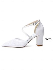 Недорогие Невеста-Женские свадебные туфли-лодочки цвета шампанского — элегантные свадебные туфли с вышивкой и массивным каблуком для свадеб в саду.