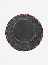 Χαμηλού Κόστους Αξεσουάρ διακοπών-Ανδρικό καπέλο bucket από μείγμα βαμβακιού σε μποέμ στιλ με έθνικ σχέδια, πολύχρωμο σχέδιο – ιδανικό για καθημερινή χρήση και ταξίδια διακοπών