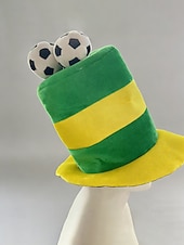 cheap Accessories-Men's Flag Color Soccer Fan Top Hat Polyester Novelty Football Hat in Multiple Colors for Soccer Matches, Supporter Events, Team Spirit &amp; Game Day Wear