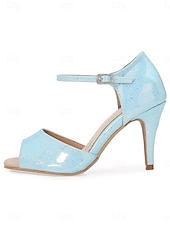 billiga Skor till latindans-Beige latinamerikanska dansskor för kvinnor - höga klackar med remmar för salsa och bachata &amp;balsalsprestation