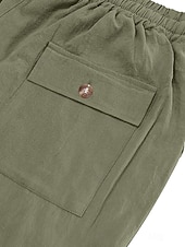 abordables Classique-Homme Pantalons en Lin Pantalons Pantalon d'été Pantalons Amples Avec Poches Taille Élastique Jambe Droite Couleur Unie Confortable Respirant Longueur complète Occasionnel Quotidien Fête Vacances Mode