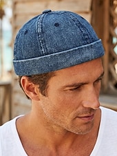preiswerte Herrenhüte-Vintage-Jeanskappe für Herren im Used-Look, mehrfarbig, verstellbare Passform, Retro-Stil, perfekt für Outdoor-Reisen, Freizeitkleidung, Sommer und andere Freizeitaktivitäten