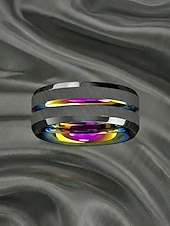 economico Accessori per le vacanze-anello multicolore in acciaio inossidabile da uomo: disponibile in diverse misure, design elegante, perfetto per matrimoni, feste e abbigliamento casual per le vacanze