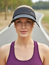 Χαμηλού Κόστους Γυναικεία Καπέλα-Γυναικείο ρυθμιζόμενο καπέλο ηλίου σε πολλά χρώματα από πολυεστέρα, αθλητικό καπέλο με αναδιπλούμενο γείσο, για γκολφ, τρέξιμο, τένις και casual υπαίθρια αθλητικά ρούχα