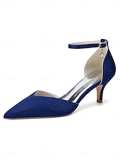 abordables Madre de la Novia/Novio-Zapatos de tacón bajo color champán para mujer con tira en el tobillo, elegantes zapatos para la madre de la novia para bodas en jardines, zapatos de vestir de punta afilada y tacón bajo para