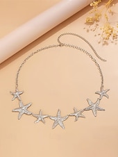 preiswerte Damengürtel-Boho-Taillenkette mit Seesternmotiv für Damen, Gold- und Silberlegierung, verstellbarer Strandgürtel, perfekt für den Alltag und den Urlaub