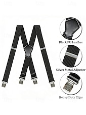 お買い得  結婚 ACC-男性用調節可能なポリエステルサスペンダー - 伸縮性があり、マルチカラーのオプション、丈夫なクリップ、結婚式、パーティー、カジュアルな普段着に最適