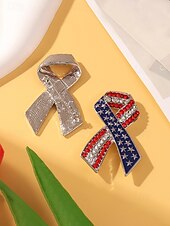 Недорогие Аксессуары-Женская брошь-булавка из сплава с изображением флага США, представленная в нескольких вариантах, идеально подходит для празднования 250-летия США, Дня независимости, вечерних мероприятий и торжественных случаев.