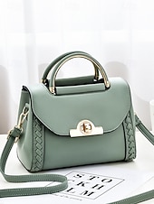 abordables Cabas et fourre-tout-Sac à main bandoulière femme en similicuir avec poignée supérieure et bandoulière réglable, élégant sac à main multicolore pour un usage quotidien décontracté, les trajets domicile-travail et les sorties en vacances.