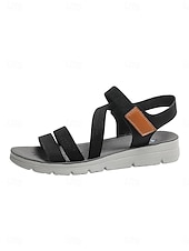 abordables Mujeres-Sandalias deportivas con tiras azules para mujer: cierre de velcro cómodo y ajustable, diseño transpirable con un estilo deportivo moderno, perfectas para actividades al aire libre, senderismo, viajes