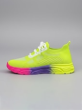 preiswerte Damen-Sneaker-Hellblaue Strick-Sneaker für Damen – leichte, atmungsaktive Schuhe zum Spazierengehen, für Outdoor-Aktivitäten, Fitnesstraining und den Alltag