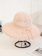 voordelige Dameshoeden-Opvouwbare zonnehoed voor dames, lichtgewicht polyester, boho-stijl, meerkleurig, ademend en opvouwbaar, perfect voor vakantie, reizen, strand en dagelijks gebruik.