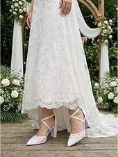 Недорогие Невеста-Женские свадебные туфли-лодочки цвета шампанского — элегантные свадебные туфли с вышивкой и массивным каблуком для свадеб в саду.