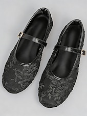 Χαμηλού Κόστους Παράνυμφος-Γυναικεία ροζ δαντελένια φλατ παπούτσια - άνετα παπούτσια για παράνυμφους για γάμους στον κήπο