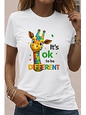  Tricou damă umor amuzant citate patchwork imprimeu pisică literă argou amuzant stilat simplu clasic mânecă scurtă guler rotund guler lung topuri zilnic verde / albastru alb alb 2 vară primăvară toamnă