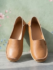 Недорогие Женская обувь на плоской подошве-Женские желтые мокасины-лоферы, удобные повседневные туфли без шнурков, мягкие легкие прогулочные туфли для повседневной носки, путешествий и работы. &amp;отдых в выходные