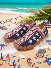 cheap Women Shoes-Women's Patriotic Anniversary Water Shoes – Quick-Dry, Wide Fit, Non-Slip for Beach, Pool, Travel &amp; Summer