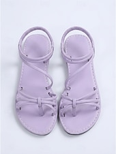 baratos Sandálias Planas-Sandálias rasteiras pretas minimalistas femininas com tiras - calçado confortável para caminhadas de verão com design de tira em T e tira segura no tornozelo, ideal para férias na praia e viagens ao
