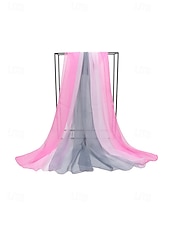 billige Ferietilbehør-Dameskjerf i bohemsk gradientstil i chiffong, flerfarget, lett polyestersjal for fritidsbruk, reise, ferie, strand og resortstil