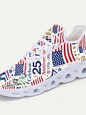  Herrsneakers för USA:s 250-årsjubileum – lätta löparskor i mesh med vadderad sula, andningsbara, bekväma, perfekta för självständighetsdagen, parader, festivaler och fritidskläder