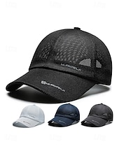 voordelige Vakantieaccessoires-Ademende mesh pet voor heren, verkrijgbaar in verschillende kleuren, lichtgewicht en geventileerd, ideaal voor dagelijks gebruik, buitensporten en vakantiereizen.