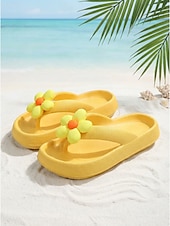 economico Infradito scivolosi-sandali infradito da donna con fiori colorati – graziose ciabatte estive da spiaggia con suola morbida e ammortizzata per abbigliamento casual, piscina e vacanze