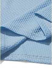  Per uomo Testurizzato Polo a Maglia Waffle Casuale Affari Classico Manica Corta Moda Moderno Tinta unica Asciugatura Rapida Bottoni Estate Primavera Vestibilità regolare Blu Nero Bianco Blu marino