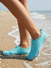 abordables Femmes-Chaussures aquatiques bleues imperméables pour femmes, à séchage rapide, respirantes, légères et antidérapantes, idéales pour la randonnée, la plage, le surf et les excursions en rivière. &amp;aventures