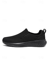 voordelige Heren-Grijze gebreide instapsneakers voor heren – lichtgewicht casual schoenen voor eiland- en cruisevakanties, ademende schoenen voor op reis en in resorts.