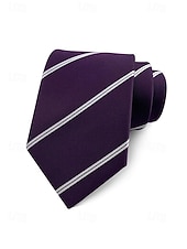 お買い得  結婚 ACC-メンズポリエステルストライプネクタイ、クラシックフォーマルビジネス＆ウェディングパーティーアクセサリー、複数の色、男性のためのエレガントなプロフェッショナルスタイル