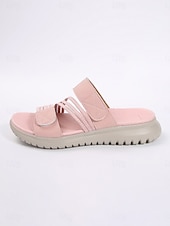 economico Infradito scivolosi-Sandali da donna con cinturino elastico: ciabatte comode e leggere a punta aperta con suola antiscivolo imbottita, perfette per l'estate, la casa, la spiaggia, i viaggi e l'uso quotidiano.