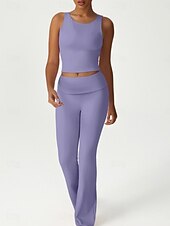 cheap Women's Shirt-Women's Solid Colored Sports Tank Top Tennis Bra Sports Bra Sleeveless Quick Dry Shockproof Moisture Wicking Breathable Tennis Pickleball Running Crew Neck Top Black Pink Blue Tennis Clothing