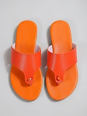 economico Infradito scivolosi-sandali infradito arancioni e rossi da donna, pantofole estive casual, sandali da spiaggia leggeri e comodi per viaggi e vacanze &amp;abbigliamento quotidiano