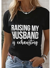  женская футболка с забавными юмористическими цитатами, принтом, графическим рисунком, буквами, стильная, классическая, повседневная, с коротким рукавом, круглым вырезом, стандартного кроя, на каждый