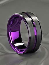 economico Accessori per le vacanze-anello multicolore in acciaio inossidabile da uomo: disponibile in diverse misure, design elegante, perfetto per matrimoni, feste e abbigliamento casual per le vacanze