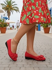 baratos Mulheres-Sapatilhas femininas verdes com laço para o Dia de São Patrício - sapatos casuais confortáveis de salto baixo, estilo irlandês festivo para desfiles, festas, eventos de fim de ano e para o trabalho.