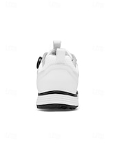 cheap Men's Golf Shoes-Men's Golf Shoes with Adjustable BOA Fit System – Premium Faux Leather, Stylish White Design for Golf &amp; Outdoor Sports