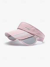 Χαμηλού Κόστους Γυναικεία Καπέλα-Γυναικείο ρυθμιζόμενο καπέλο ηλίου σε πολλά χρώματα από πολυεστέρα, αθλητικό καπέλο με αναδιπλούμενο γείσο, για γκολφ, τρέξιμο, τένις και casual υπαίθρια αθλητικά ρούχα