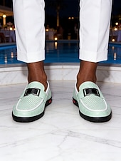 preiswerte Männer-Atmungsaktive, leichte und bequeme Golfschuhe zum Hineinschlüpfen mit Schnalle für Herren – ideal für Abende im Resort, Ausflüge in den Country Club, Veranstaltungen am Pool, Urlaubsfeiern und gehobene Freizeitkleidung auf Reisen.