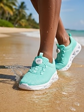 cheap Men-Men's Mint Green Quick-Dry Water Shoes Breathable Lightweight Aqua Sneakers Non-Slip Beach Footwear for Water Activities, Swimming, Coastal Travel, Surf Walking, River Trekking and Outdoor Sports