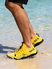 cheap Men-Men's Yellow Water Shoes – Perfect for Outdoor Water Sports, Beach Fun and Poolside Adventures
