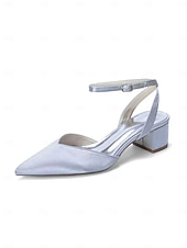 お買い得  花嫁-Women's Simple White Chunky Heel Sandals - Elegant Bridal Shoes for Garden Weddings