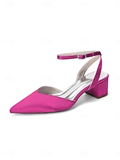 abordables Madre de la Novia/Novio-Zapatos de tacón ancho rosa para mujer con tira trasera y correa en el tobillo, elegantes zapatos para la madre de la novia para bodas en jardines, cómodos zapatos de vestir de tacón bajo para