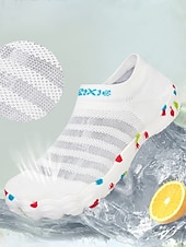 economico Donne-Scarpe da acqua da donna a punta larga in maglia – calzini da acqua leggeri, ad asciugatura rapida, a piedi nudi, con suola antiscivolo, minimalisti, da spiaggia &amp;stile outdoor per nuoto, snorkeling,